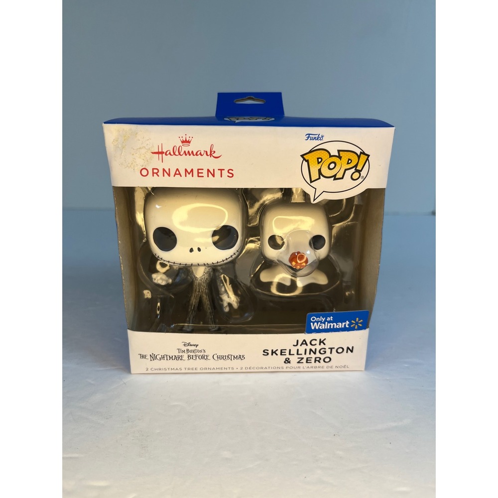 Hallmark Funko POP Nightmare Before Christmas Jack Skellington & Zero Ornaments